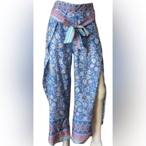 Pink Diamond Side Slit Wrap Around Beach Pants NWT Size Small